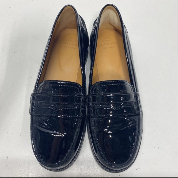 Sezane Andre Black Laminated Loafers NWOT - Picture 7 of 9